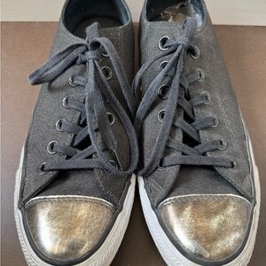 Converse Sneakers with Metallic Toe